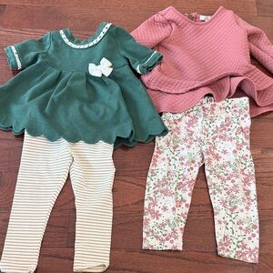 Tahari Green and Pink Kids Matching Sets